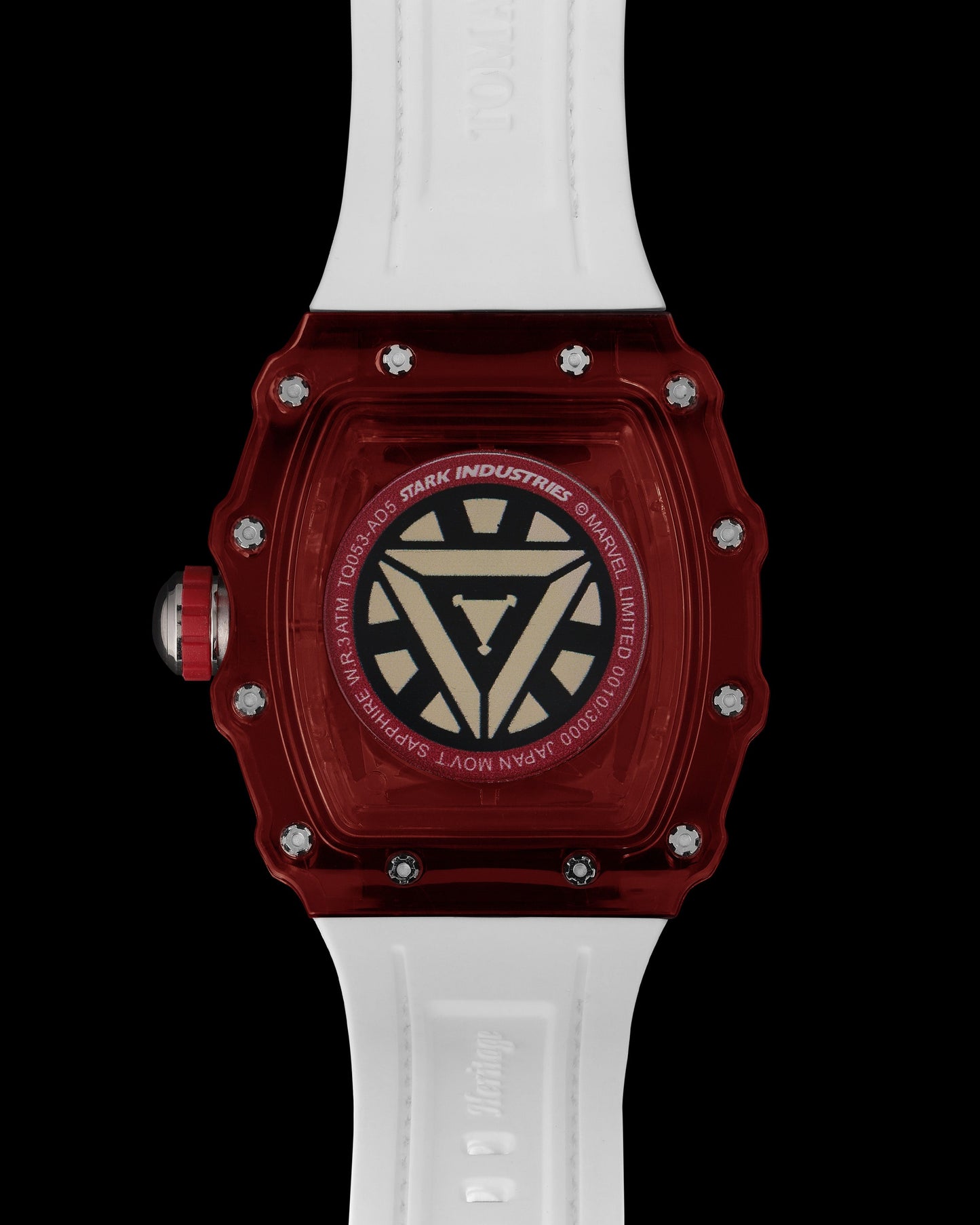 Turbo by Tomaz - Stark Industries Edition TQ053-AD5 (Red/White) with White Rubber Leather Strap