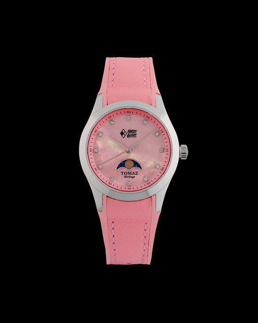 DC Harley Quinn G10L-BD2 (Silver/Pink) with Pink Rubber Leather Strap