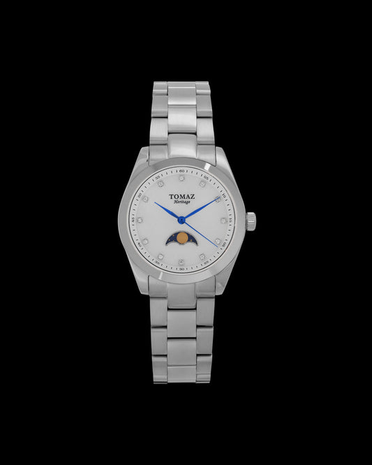 Tomaz G10L-CD2 Moon Phase (Silver) with Silver Stainless Steel
