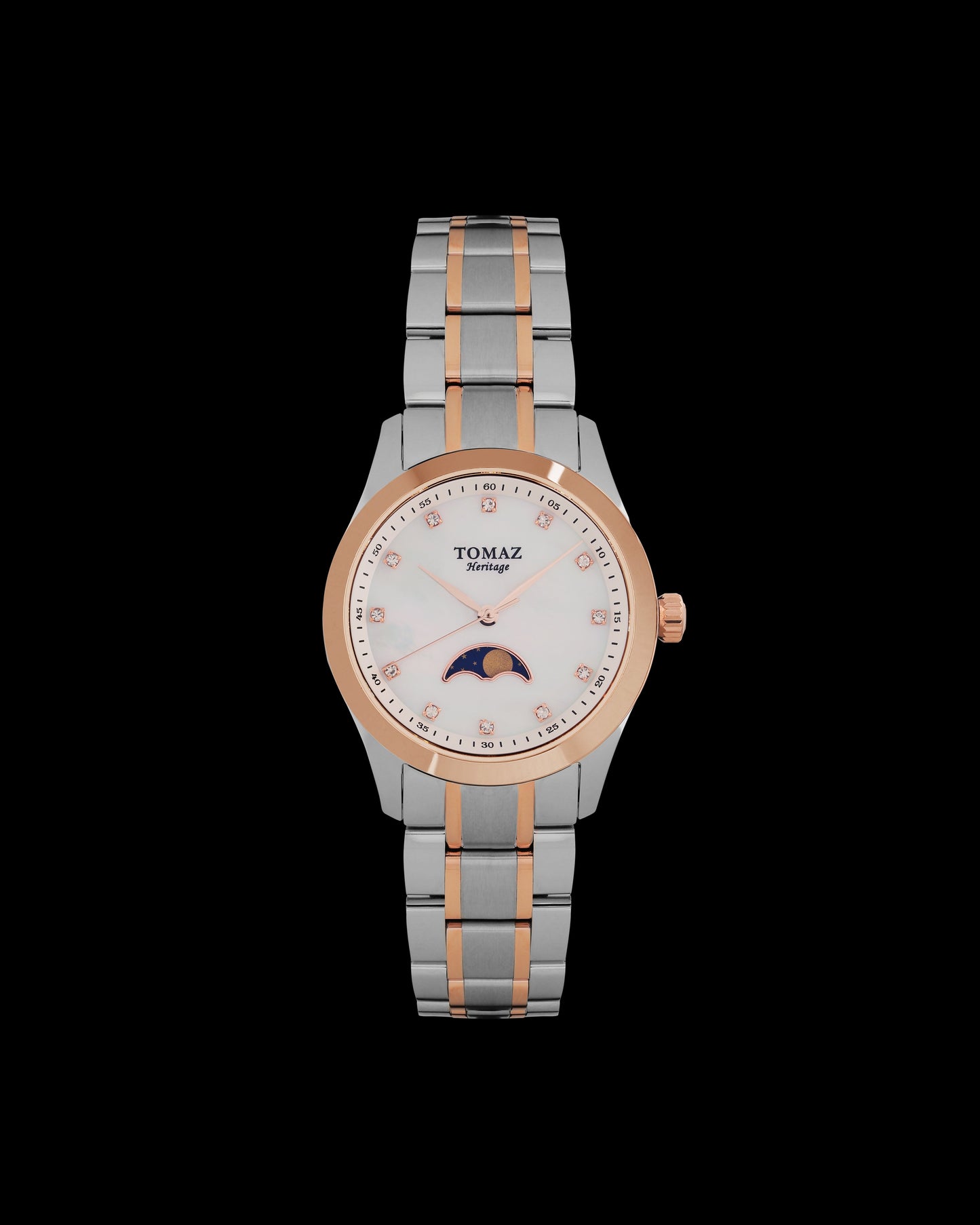 Tomaz G10L-CD5 Moon Phase (Silver/Rosegold) with Silver/Rosegold Stainless Steel