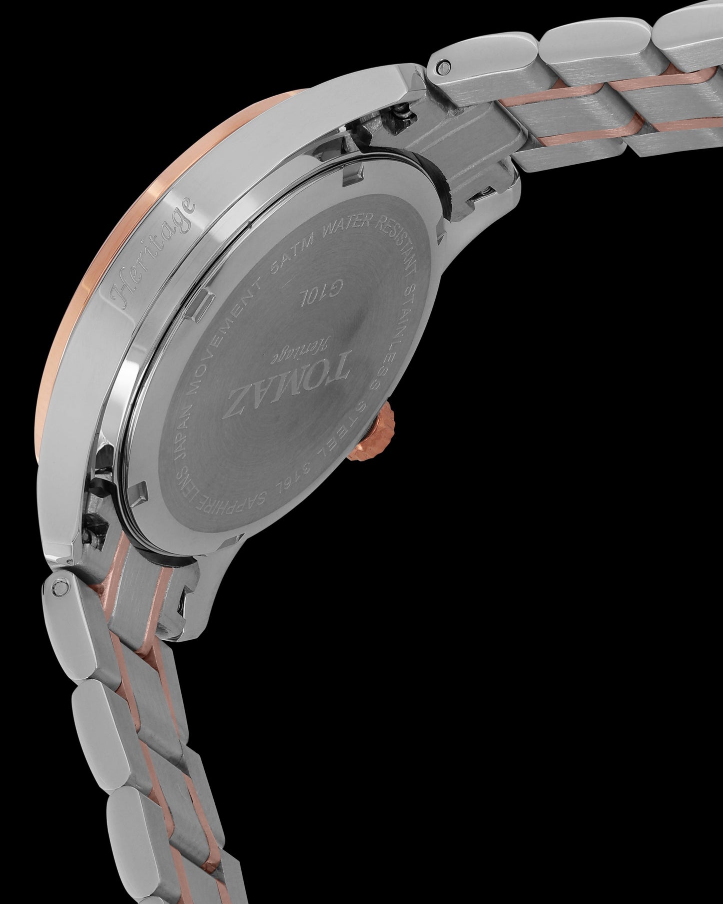 Tomaz G10L-CD5 Moon Phase (Silver/Rosegold) with Silver/Rosegold Stainless Steel