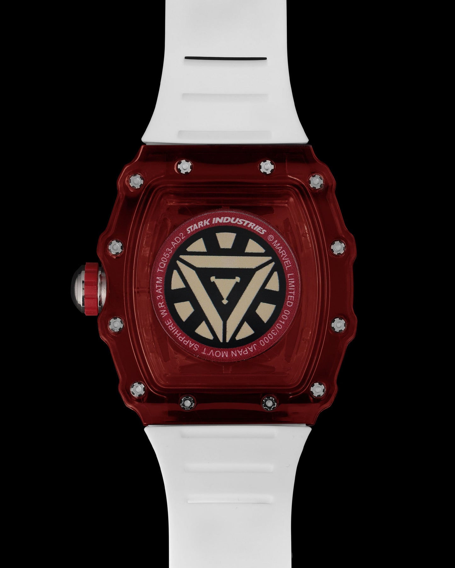Turbo by Tomaz - Stark Industries Edition TQ053-AD2 (Red/White) with White Rubber Leather Strap
