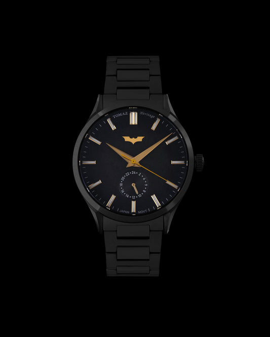 DC Batman TQ056-CD1 (Black/Gold) with Silver Stainless Steel